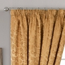 Buckingham Pencil Headed Curtains Lined Gold