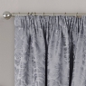 Buckingham Pencil Headed Curtains Lined Grey
