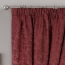 Buckingham Pencil Headed Curtains Lined Wine