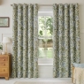 Honeysuckle Eyelet Headed Blackout Lined Curtains Powder Blue