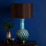 Edlyn blue ceramic table lamp