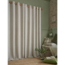 Laura Ashley Milbourne Herringbone Eyelet Headed Curtains Lined Truffle-Natural