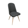 Positano Curved Dining Chair Dark Grey PU
