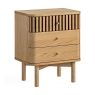 Savannah 3 Drawer Bedside Natural