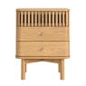Savannah 3 Drawer Bedside Natural Front