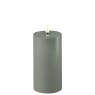 SALVIE GREEN LED CANDLE 7.5X12.5CM