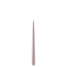 ROSE LED SHINY DINNER CANDLE TAPER 2.2X28CM (2PK)