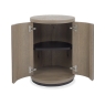 Vigo Round Lamp Table Grey Open