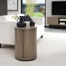 Vigo Round Lamp Table Grey Lifestyle