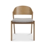 Vigo Dining Chair Rustic Grey Fabric Front