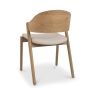 Vigo Dining Chair Rustic Ivory Leather Back