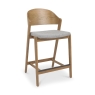 Vigo Bar Stool Rustic Grey Fabric