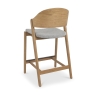 Vigo Bar Stool Rustic Grey Fabric Back