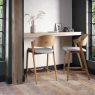 Vigo Bar Stool Rustic Grey Fabric Lifestyle