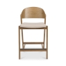 Vigo Bar Stool Rustic Ivory Leather Front