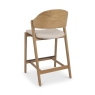 Vigo Bar Stool Rustic Ivory Leather Back