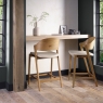 Vigo Bar Stool Rustic Ivory Leather Lifestyle