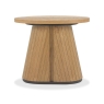 Vigo Oval Lamp Table Rustic Front