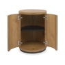 Vigo Round Lamp Table Rustic Open