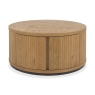 Vigo Round Coffee Table Rustic Oak