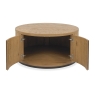 Vigo Round Coffee Table Rustic Open