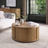 Vigo Round Coffee Table Rustic Lifestyle