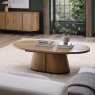 Vigo Oval Coffee Table Rustic Lifestyle