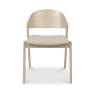 Vigo Dining Chair Scandi Ivory Leather Front