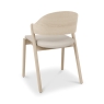 Vigo Dining Chair Scandi Ivory Leather Back