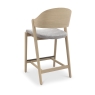 Vigo Bar Stool Scandi Grey Fabric Back