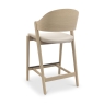 Vigo Bar Stool Scandi Ivory Leather Back