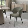 Luca Dining Chair Green Fabric Lifestyle