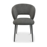 Luca Dining Chair Grey Fabric Front