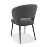 Luca Dining Chair Grey Fabric Back