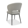 Luca Dining Chair Grey Leather Back