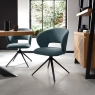 Stella Swivel Dining Chair Blue Lifestyle