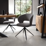 Stella Swivel Dining Chair Grey Lifestyle