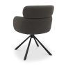 Hudson Swivel Dining Chair Brown Back