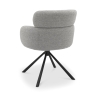 Hudson Swivel Dining Chair Grey Back