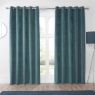 Casa Eyelet Headed Curtains Lined Blue