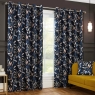 Madrid Eyelet Headed Curtains Navy