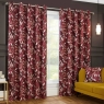 Madrid Eyelet Headed Curtains Lined Wine