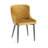 Cezanne Dining Chair Mustard Velvet