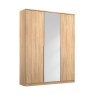 Trento 03Q5 3 Door 1 Mirror Wardrobe W136cm Sonoma Oak