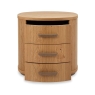 Vigo 3 Drawer Nightstand Open
