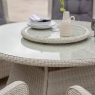 Morston Round Table with Lazy Susan & 6 Armchairs - Dove Grey