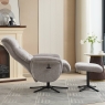 Nero Swivel Recliner and Footstool