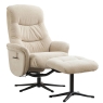Nero Swivel Recliner and Footstool