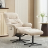 Nero Swivel Recliner and Footstool