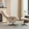 Nero Swivel Recliner and Footstool